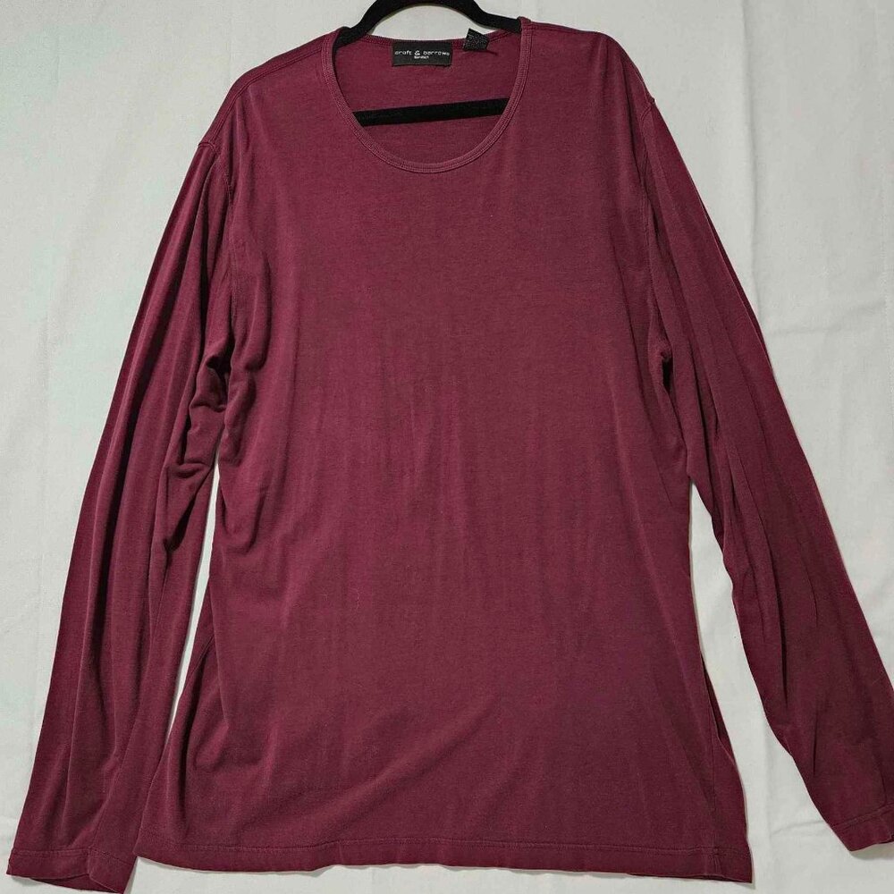 Croft & barrow - Maroon Long Sleeve Crew Neck Tee